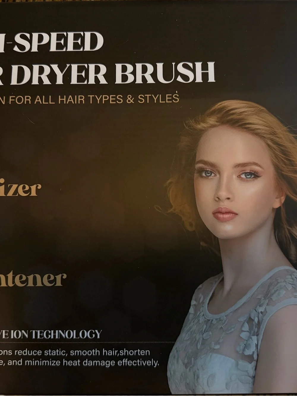 High-Speed Hair Dryer Brush - Black